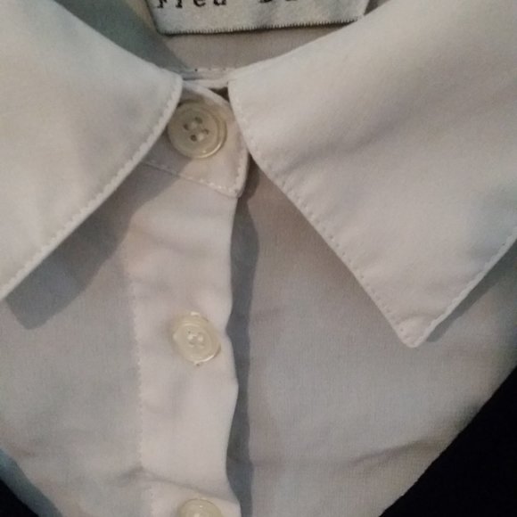 Fred David Black and White Collared Sweater - Picture 4 of 7